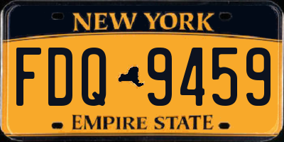 NY license plate FDQ9459