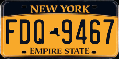 NY license plate FDQ9467