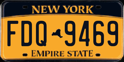 NY license plate FDQ9469