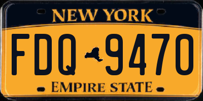 NY license plate FDQ9470