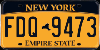 NY license plate FDQ9473