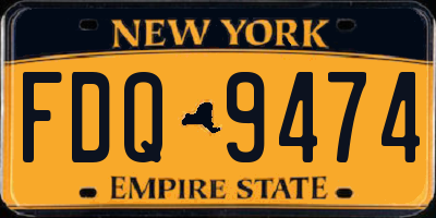 NY license plate FDQ9474