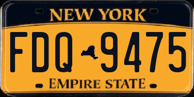 NY license plate FDQ9475