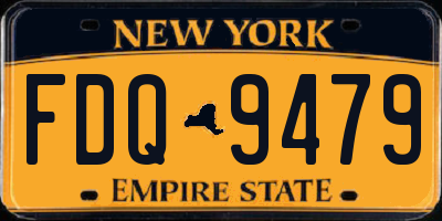 NY license plate FDQ9479