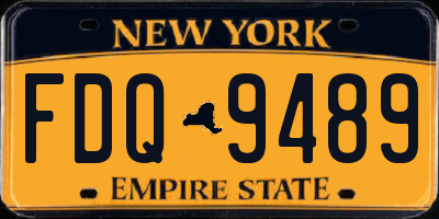NY license plate FDQ9489