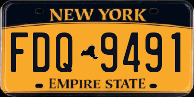 NY license plate FDQ9491