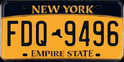 NY license plate FDQ9496