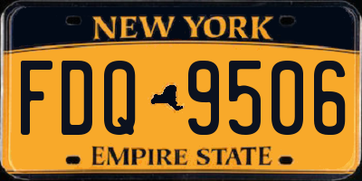 NY license plate FDQ9506