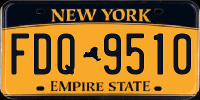 NY license plate FDQ9510