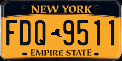 NY license plate FDQ9511