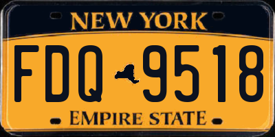 NY license plate FDQ9518