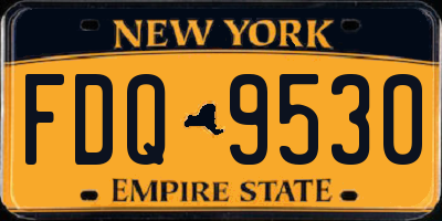 NY license plate FDQ9530