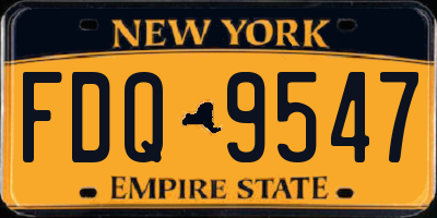 NY license plate FDQ9547