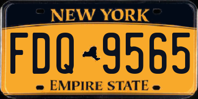 NY license plate FDQ9565