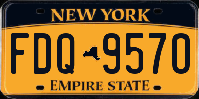NY license plate FDQ9570