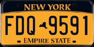 NY license plate FDQ9591