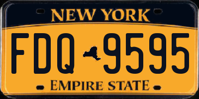 NY license plate FDQ9595