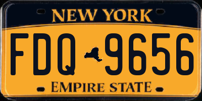 NY license plate FDQ9656