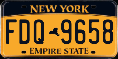 NY license plate FDQ9658