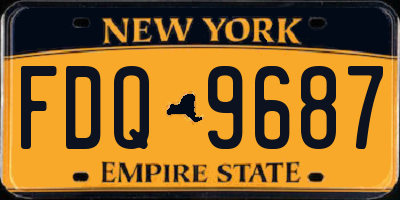 NY license plate FDQ9687