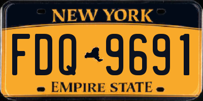 NY license plate FDQ9691