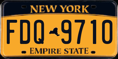 NY license plate FDQ9710