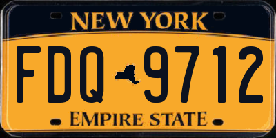 NY license plate FDQ9712