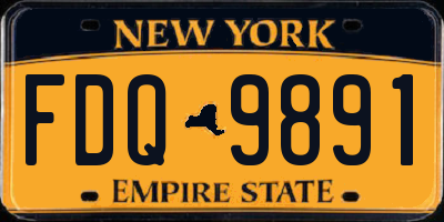 NY license plate FDQ9891