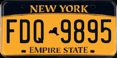 NY license plate FDQ9895