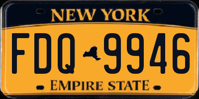 NY license plate FDQ9946