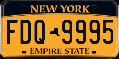 NY license plate FDQ9995