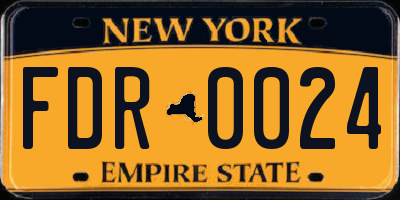 NY license plate FDR0024