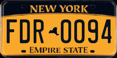 NY license plate FDR0094