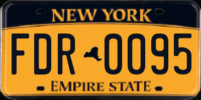 NY license plate FDR0095