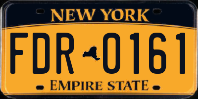NY license plate FDR0161