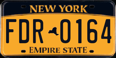 NY license plate FDR0164