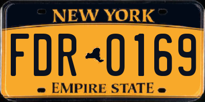 NY license plate FDR0169