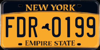 NY license plate FDR0199