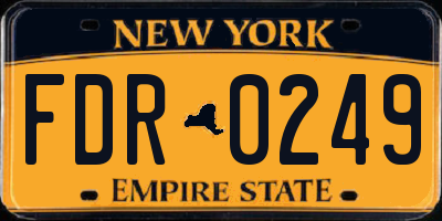 NY license plate FDR0249