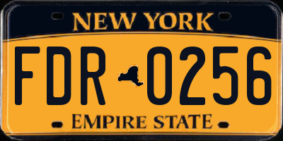 NY license plate FDR0256