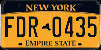 NY license plate FDR0435