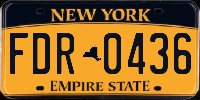 NY license plate FDR0436