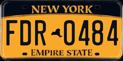 NY license plate FDR0484