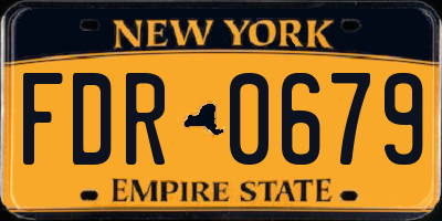 NY license plate FDR0679