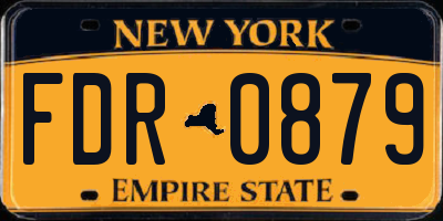 NY license plate FDR0879