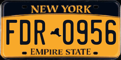 NY license plate FDR0956
