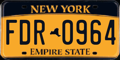 NY license plate FDR0964