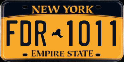 NY license plate FDR1011