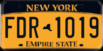 NY license plate FDR1019