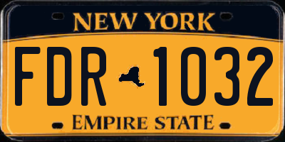 NY license plate FDR1032